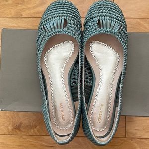 All Black braided fabric ballet flats